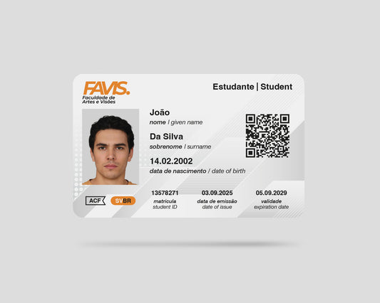 Cartão de estudante artes e visões