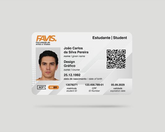 Cartão de estudante artes e visões