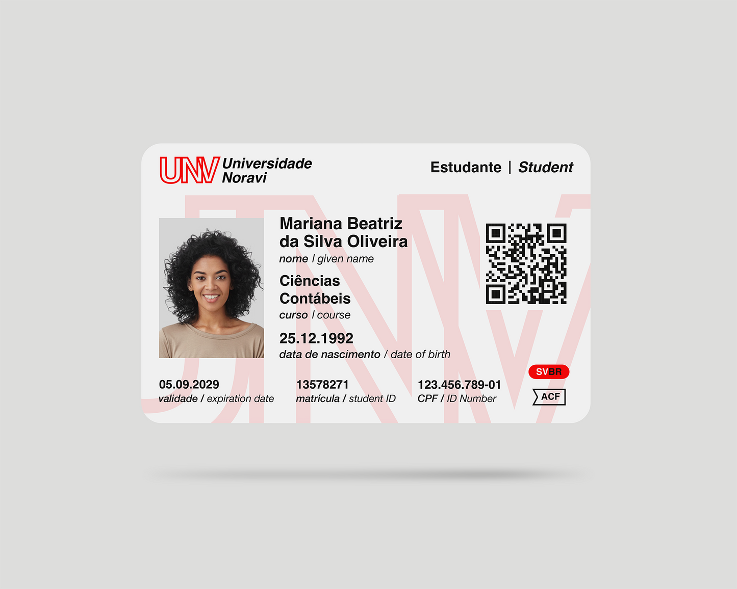 Cartão de estudante geral