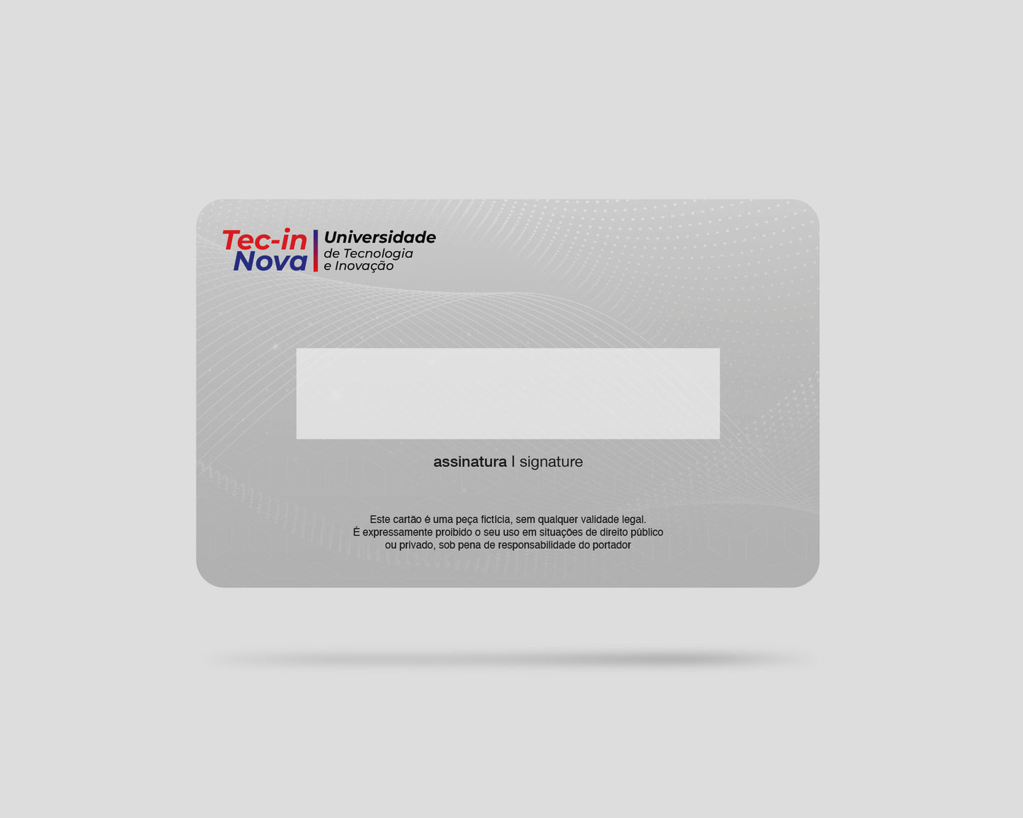 Cartão de estudante de universidade técnica